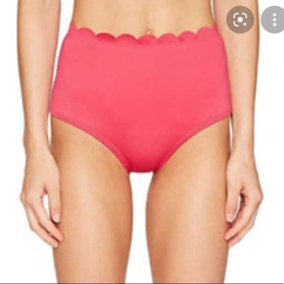 kate spade crusie tagine pink high waisted scalloped swim bottoms - Picture 1 of 8